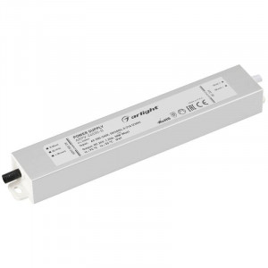 Блок питания ARPV-24030-B (24V, 1.3A, 30W) 020004, Источник напряжения с гальванической развязкой для светодиодных изделий. Входное напряжение 200-240 VAC. Выходные параметры: 24 В, 1,25 А, 30 Вт. Встроенный PFC >0,5. Герметичный алюминиевый корпус IP 67. Рабочая температура -25…+50C?. Габаритные размеры