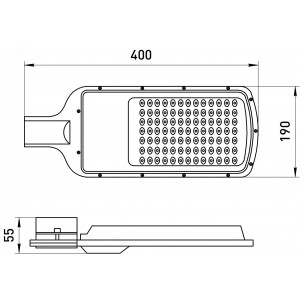 Светильник светодиодный SPP-503-0-50K-100 100Вт 10000лм 5000К IP65 (Аналог ДКУ) консольный Б0043669