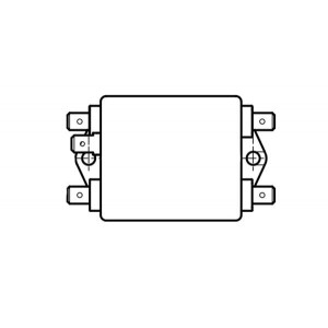 3-123-510, Фильтры цепи питания 3 A, Quick connect terminal 6.3 x 0.8 mm, Standard version 2-stage, Single Phase Block Filter