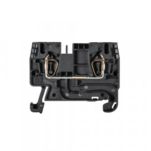 Проходная клемма WKFN 2,5/35 SCH, Проходная клемма, тип фиксации провода: пружинный, номинальное сечение: 2,5 мм кв., 24A, 800V, ширина: 5 мм, цвет: черный, тип монтажа: DIN35