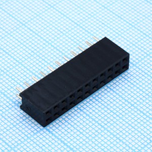 DS1023-2X11S21, Гнездо на плату 2х11 конт., шаг 2.54мм, высота 8.5мм