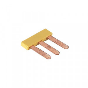 Соединительная перемычка IVB 0,5 WK4.. - 3, Соединительный мостик, для установки в зажимную клетку, толщина 0,5 мм, изолированный, 3 полюса, для клемм: WK 4 / U; WK 4 TK, цвет: желтый