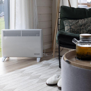 Конвектор электрический с механическим термостатом 15кВт Х-нагревательный элемент ножки Rexant 60-0116