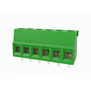 Клемма на плату MC-TD5.0H03C-0001, Клемма, горизонтальный подвод кабеля, на плату, шаг: 5.0 мм, 3 полюса, фиксация провода винтовая, исполнение: стандартное, 400V, 24A, цвет: зеленый