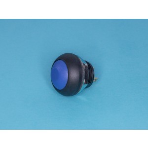 PSW-7-BL, Кнопка круглая 12мм 125В 0,125А без фиксации, герметичная IP67, синяя