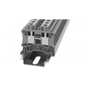 Проходная клемма DC16-Cu-01P-11, Проходная клемма, тип фиксации провода: винтовой, номинальное сечение: 16 мм кв., 76A, 1000V, ширина: 12 мм, цвет: серый, тип монтажа: DIN35, зажимная клетка: сталь,