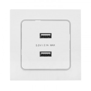 Розетка USB 2-м Стокгольм 2.1А механизм бел. PROxima EYR16-028-10-2USB