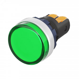 Индикатор сигнальный со встроенным диодом 9-24В, зеленый, алюминий, зажим Plug-In M22L-F24GAP