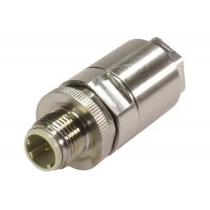 21038821435, Цилиндрические метрические разъемы M12 INOX D 4P MALE crimp 4.5-8.8mm