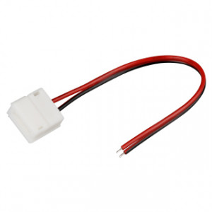Коннектор выводной FAST-MONO-10mm-L150mm-X1 022310, Одиночный коннектор с проводом 15см для подключения питания к ГЕРМЕТИЧНЫМ светодиодным одноцветным лентам шириной 10мм. Максимальный допустимый ток 3А, напряжение до 50 В. Цена за 1шт.