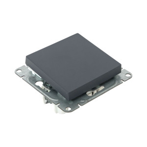 Механизм выключателя, одноклавишный, перекр-стный, графит Эпика EKF UP1-SWG-12