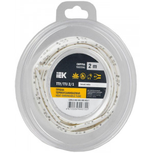 Трубка термоусадочная ТТУ нг-LS 2/1 бел. (уп.2м) UDR12-002-001-002-K01-T