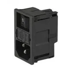 KM00.1105.11, Разъем питания KM C14 (E),2 предохранителя,с выключателем