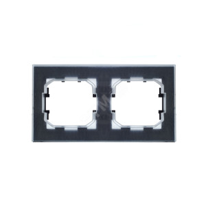 Рамка 2-м IP44 BRITE РУ-2-БрЧ-44 черн. BR-M22-44-K02