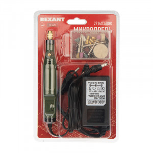 Мини-Дрель (гравер) 5000 - 18000 об/мин, 20 Вт, 26 насадок, блистер 12-4453