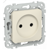 FLITE Розетка без заземления без защитных шторок безвинтовое крепление 10А РС01-1-ФлСл сливочный IEK FI-R10-10-1-K86