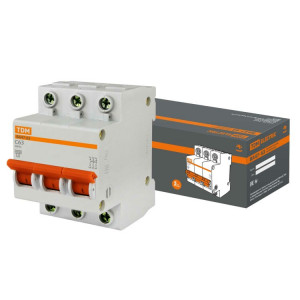 Автоматический выключатель ВА47-63 3Р 63А 4,5кА х-ка С SQ0218-0025