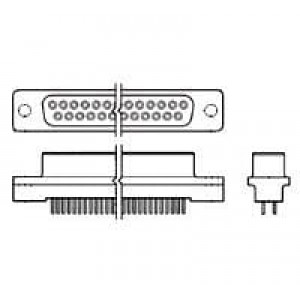 745076-3, Стандартные соединители D-Sub  HD-20 9P SOCKET 1071