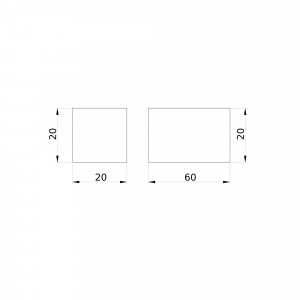 Модуль глухой 20х20 мм DXS1002
