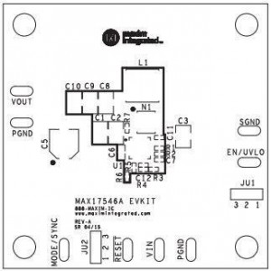 MAX17546EVKITA#, Средства разработки интегральных схем (ИС) управления питанием Evkit for 42V, 5A Synchronous Buck Regulator