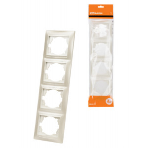 Рамка 4-х постовая вертикальная перламутр "Лама" SQ1815-0835