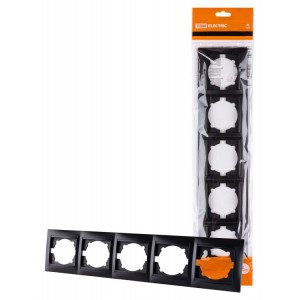 Рамка 5-ти постовая горизонтальная графит "Лама" SQ1815-0637