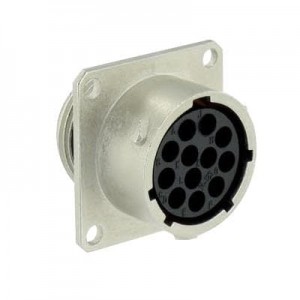 UT001412SH6, Стандартный цилиндрический соединитель 12P Sckt Receptacle Wall Mount Size 14