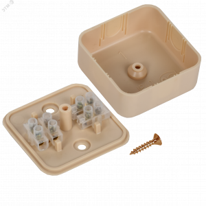 Коробка распаячная ОП 50х50х20 IP20 КМ41206-04 (4 клем. 3кв.мм) сосна UKO10-050-050-020-K34