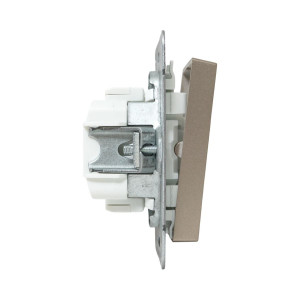 Механизм выключателя, двухклавишный, кнопочный, шампань Эпика EKF UP1-SWC-23