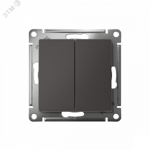 Переключатель перекрестный 2-кл. AtlasDesign 2хсх.7 10АХ механизм базальт SE ATN001473