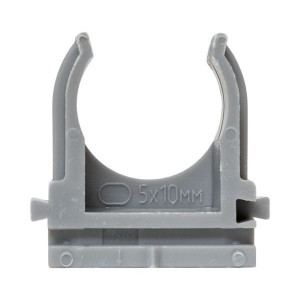 Крепеж-клипса для ручного монтажа d20 мм (10 шт) серая EKF-Plast