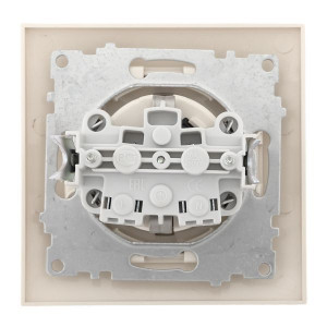 Розетка 1-м СП Валенсия 16А с заземл. с крышкой защ. шторки крем. PROxima EWV10-124-20