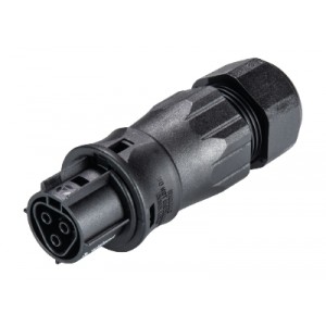 Разъем RST20I3SXB1 ZR3 SW, Взрывозащищенный розеточный разъем на кабель диам. 13-18 мм, IP68(69k), 3 полюса, винтовая фиксация провода, номинальные характеристики: 250/400V, 20A, цвет: черный, серия RST Ex