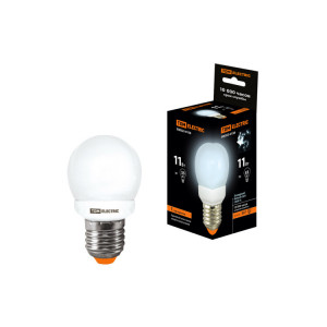 Лампа энергосберегающая КЛЛ-G45-11 Вт-4000 К–Е27 TDM (кр.10шт) нМ [SQ0323-0158]