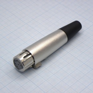 CANNON 55 7F, Аудио разъём XLR - розетка кабельная, 7 контактов, цвет - серебристый