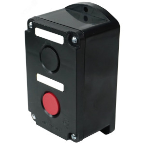 Пост управления ПКЕ 212-2 У3 10А 660В 2 элемента черн. и красн. цилиндр накладной IP40 ET519068