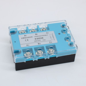 Твердотельное реле, без колодки SSE06, Твердотельное реле, трехфазное, максимальный ток нагрузки: 10A, коммутируемое напряжение: 4 - 480VAC, управляющее напряжение: 3 - 32VDC
