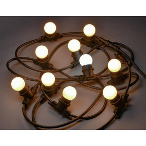 Гирлянда белт-лайт 5м 10 ламп WW тепл. бел. IP65 шнур черн. 3м 230В транзит LGDU601-1-010-05-B-S-65