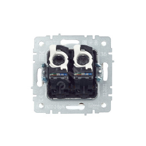 BRITE Розетка компьютерная двойная кат.5E RJ45 РК10-2-БрЖ жемчуг BR-K20-1-K36