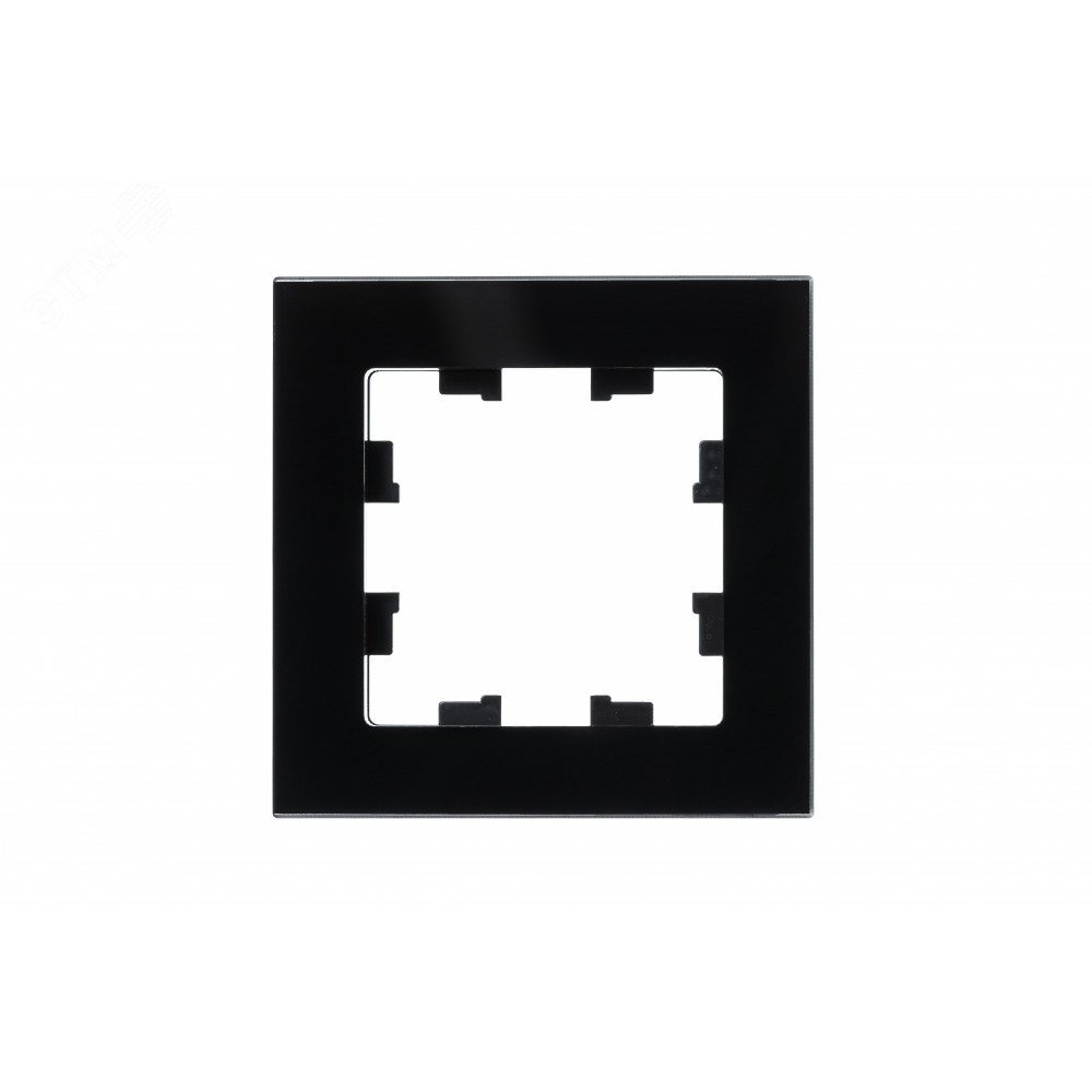 Изображение товара Рамка 1-м AtlasDesign Nature стекло черный 1-постовая дизайн для электроустановок