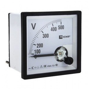 Вольтметр VMA-721 аналоговый на панель (72х72) квадратный вырез 300В прямое подкл. PROxima vma-721-300