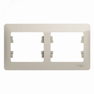 GLOSSA 2-постовая РАМКА, горизонтальная, МОЛОЧНЫЙ C2 GSL000902