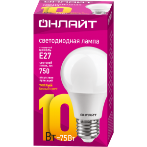 Лампа светодиодная 71 649 OLL-A60-10-230-2.7K-E27 10Вт грушевидная 2700К тепл. бел. E27 750лм 220-240В 71649