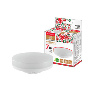 Лампа светодиодная GX53-7 Вт-230 В-3000 К-Э, h=26 мм, Народная SQ0340-1519