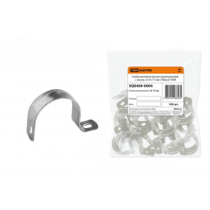 Скоба металлическая однолапковая с внутр. d 16-17 мм (100шт) SQ0409-0004