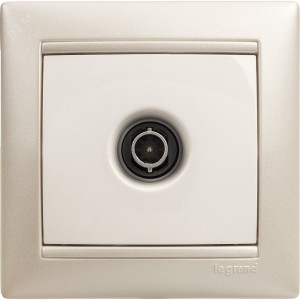 VALENA Розетка телевизионная TV звезда в рамку белая 1.5дБ 774429