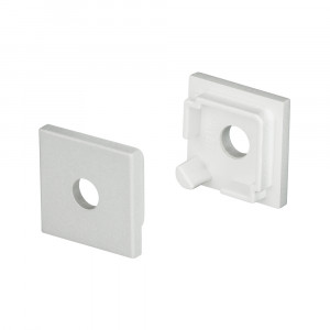 Заглушка SL-KANT-H16 SQUARE с отверстием 024485, Пара заглушек с отверстием для профиля SL-KANT-H16 под квадратный экран. В комплекте 2 заглушки. Цена за комплект.