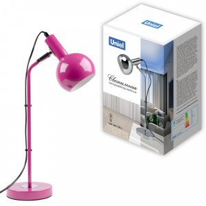 Светильник настольный 60W Цоколь Е14 Механический выключатель UML-B702 E14 PINK Розовый UL-00010160