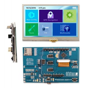 NHD-4.3RTP-SHIELD-N, Средства разработки визуального вывода 4.3 Arduino Shield Sunlight Readble Res