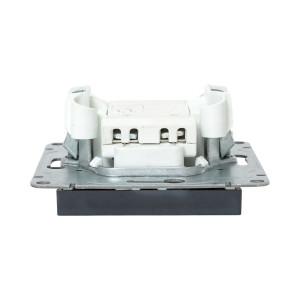 Механизм выключателя, одноклавишный, с подсветкой, графит Эпика EKF UP1-SWG-14